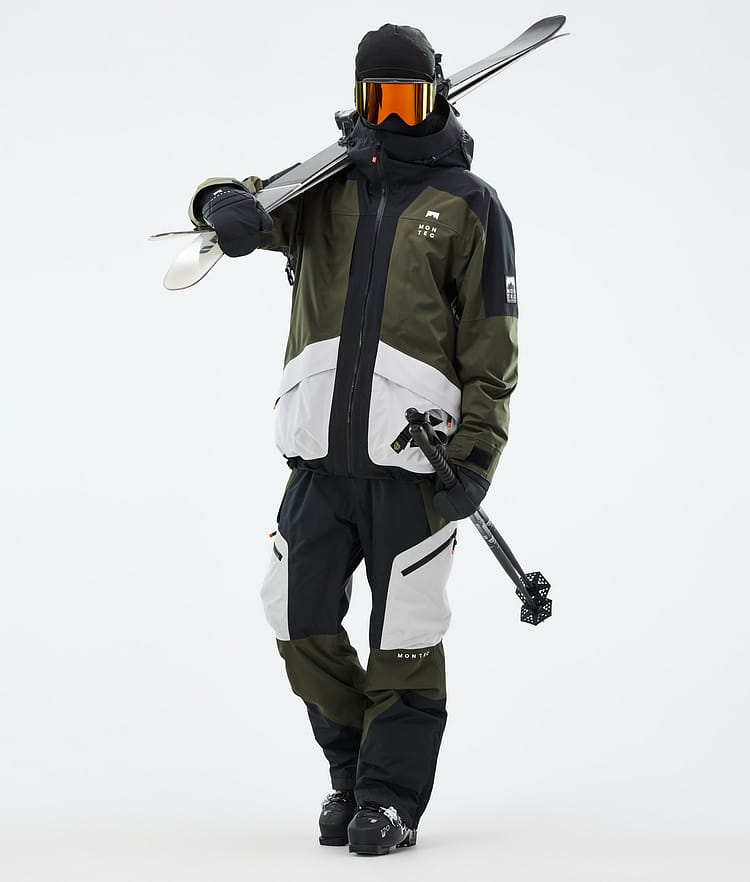Morpheus Ski Jacket Men Black/Olive Green/Light Grey, Image 3 of 10