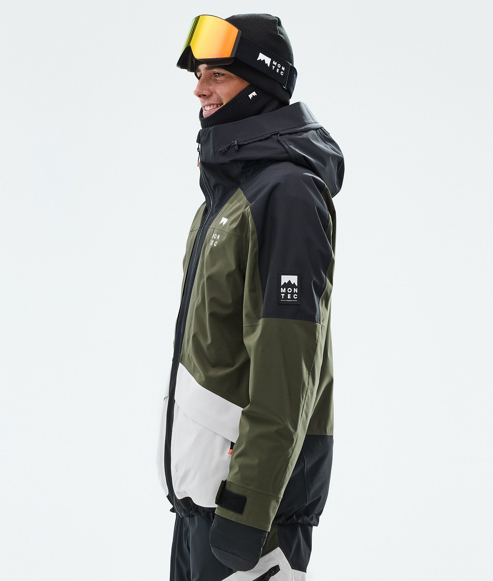 Montec Morpheus Snowboard Jacket Men Black/Olive Green/Light Grey