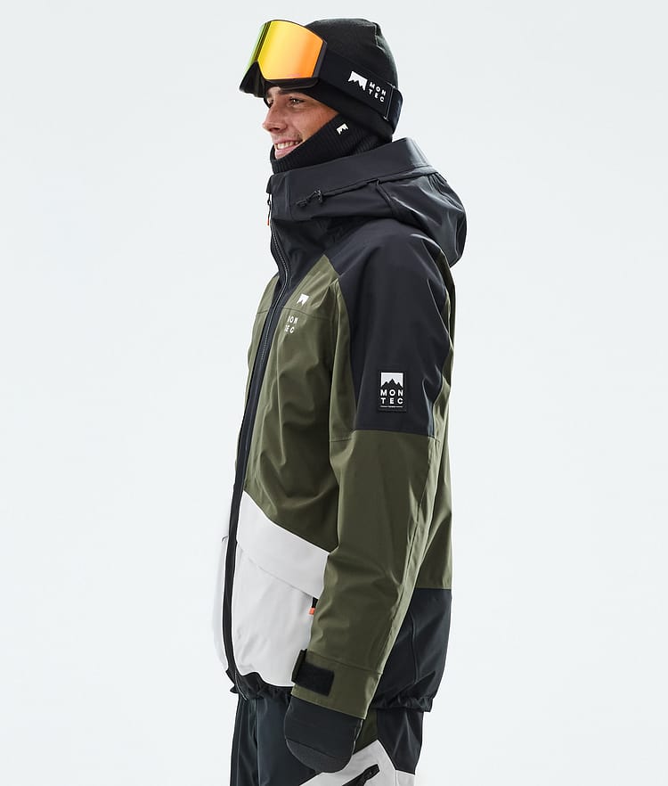 Morpheus Snowboard Jacket Men Black/Olive Green/Light Grey, Image 6 of 10