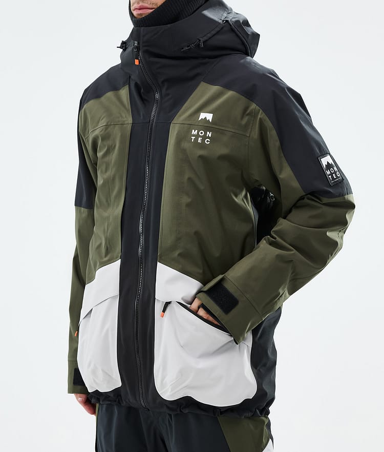 Morpheus Snowboard Jacket Men Black/Olive Green/Light Grey, Image 8 of 10