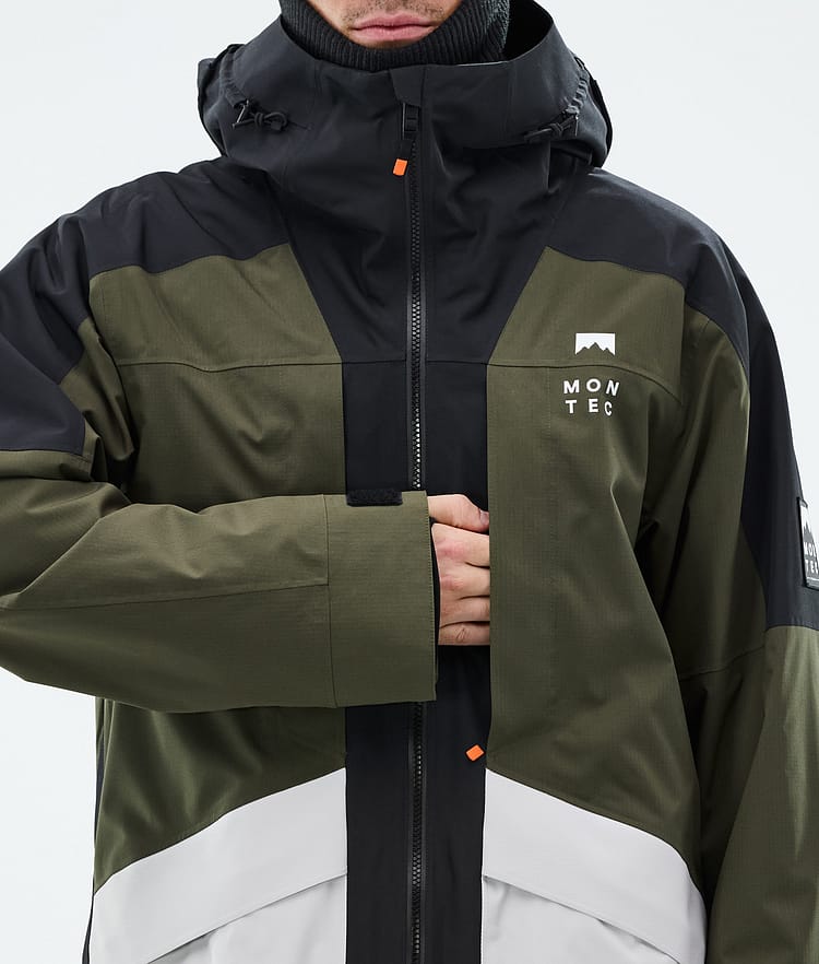 Morpheus Ski Jacket Men Black/Olive Green/Light Grey, Image 9 of 10