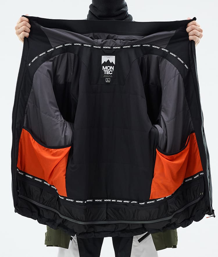 Morpheus Snowboard Jacket Men Black/Olive Green/Light Grey, Image 10 of 10