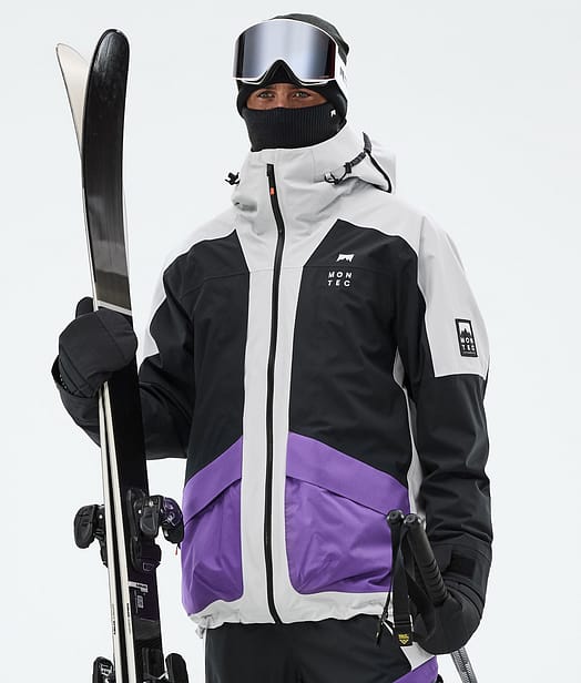 Morpheus Ski Jacket Men Light Grey/Black/Vivid Purple
