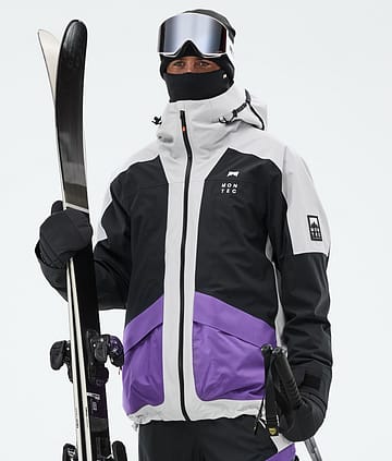Morpheus Skijacke Herren Light Grey/Black/Vivid Purple