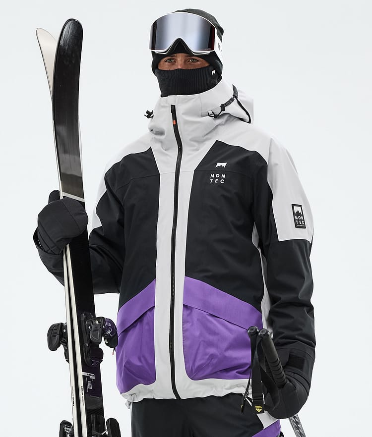 Morpheus Ski Jacket Men Light Grey/Black/Vivid Purple, Image 1 of 10