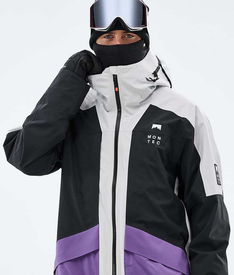 Morpheus Ski Jacket Men Light Grey/Black/Vivid Purple, Image 2 of 10