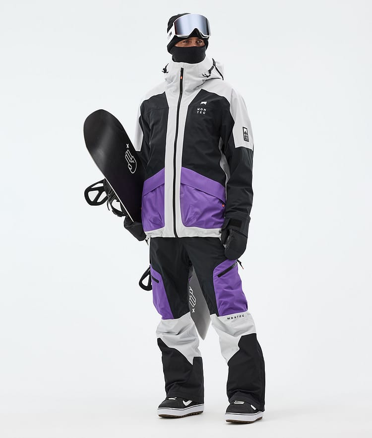 Morpheus Snowboard Jacket Men Light Grey/Black/Vivid Purple, Image 3 of 10