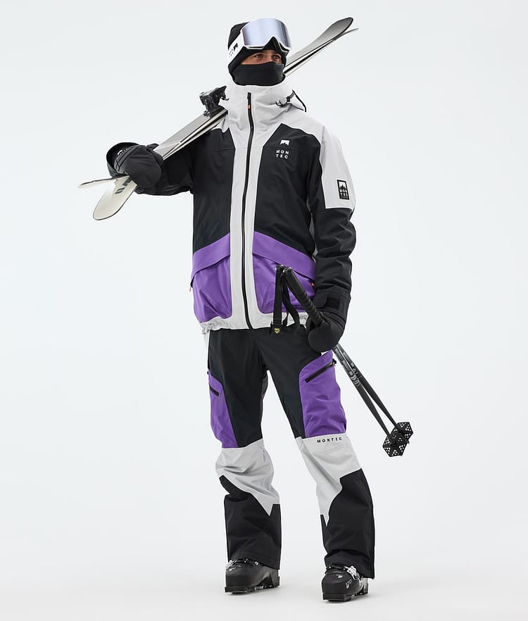 Morpheus Ski Jacket Men Light Grey/Black/Vivid Purple, Image 3 of 10
