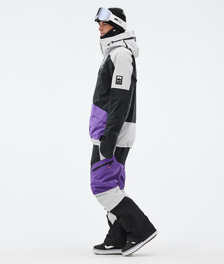 Morpheus Snowboard Jacket Men Light Grey/Black/Vivid Purple, Image 4 of 10