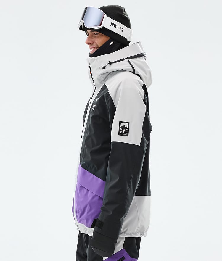 Morpheus Ski Jacket Men Light Grey/Black/Vivid Purple, Image 6 of 10