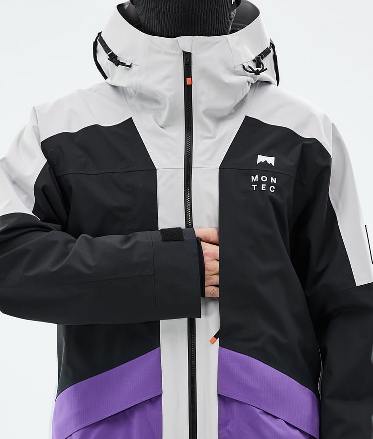 Morpheus Ski Jacket Men Light Grey/Black/Vivid Purple, Image 9 of 10