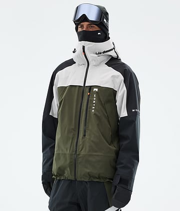 Oracle Snowboardjacke Herren Light Grey/Black/Olive Green