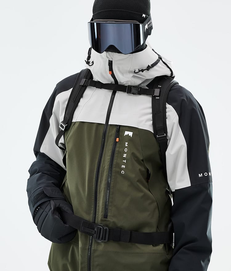 Oracle Snowboard Jacket Men Light Grey/Black/Olive Green, Image 2 of 10