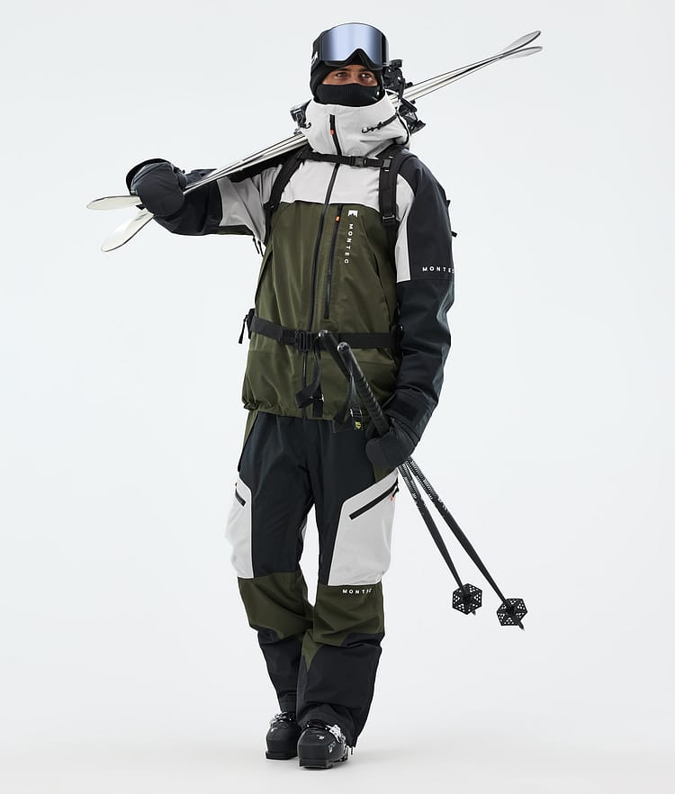 Oracle Ski Jacket Men Light Grey/Black/Olive Green, Image 3 of 10