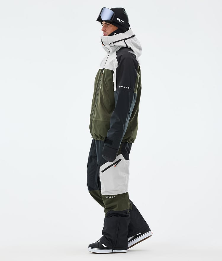 Oracle Snowboard Jacket Men Light Grey/Black/Olive Green, Image 4 of 10