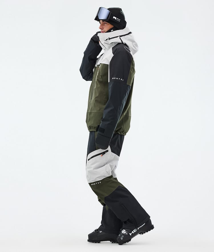 Oracle Ski Jacket Men Light Grey/Black/Olive Green, Image 4 of 10