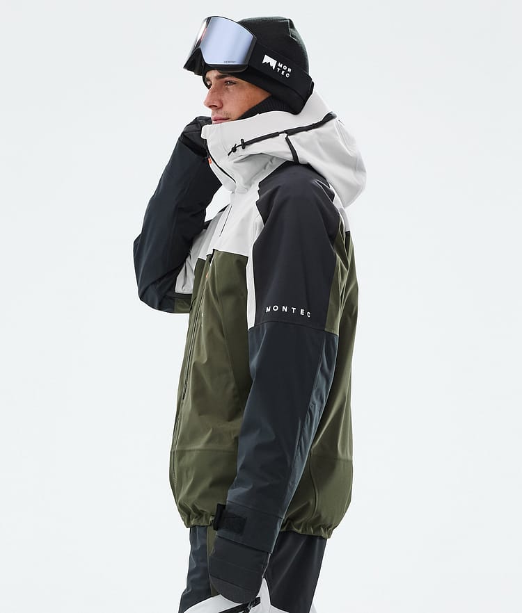 Oracle Ski Jacket Men Light Grey/Black/Olive Green, Image 6 of 10