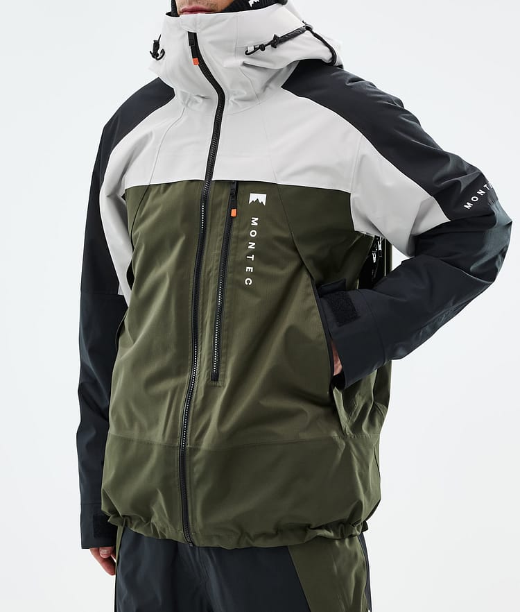 Oracle Ski Jacket Men Light Grey/Black/Olive Green, Image 8 of 10