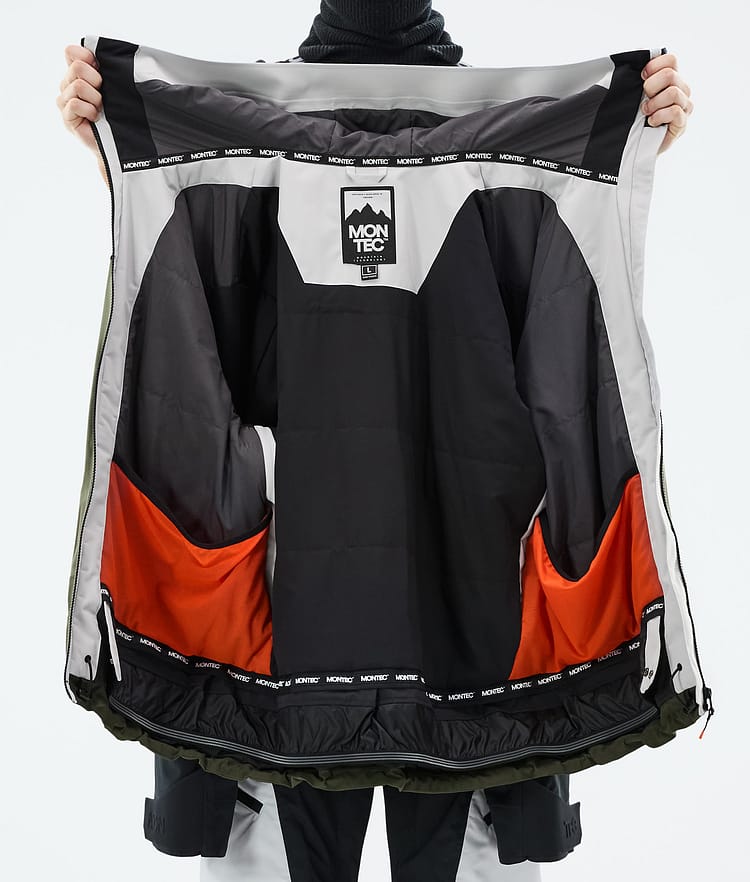 Oracle Snowboard Jacket Men Light Grey/Black/Olive Green, Image 10 of 10