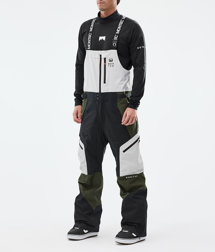 Dozer Snowboard Pants Men Light Grey/Black/Olive Green, Image 1 of 6