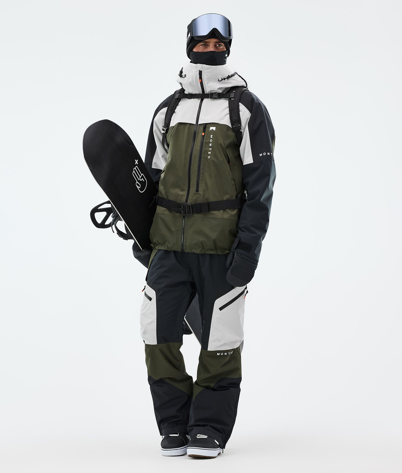 Montec Dozer スノボ パンツ メンズ Light Grey/Black/Olive Green
