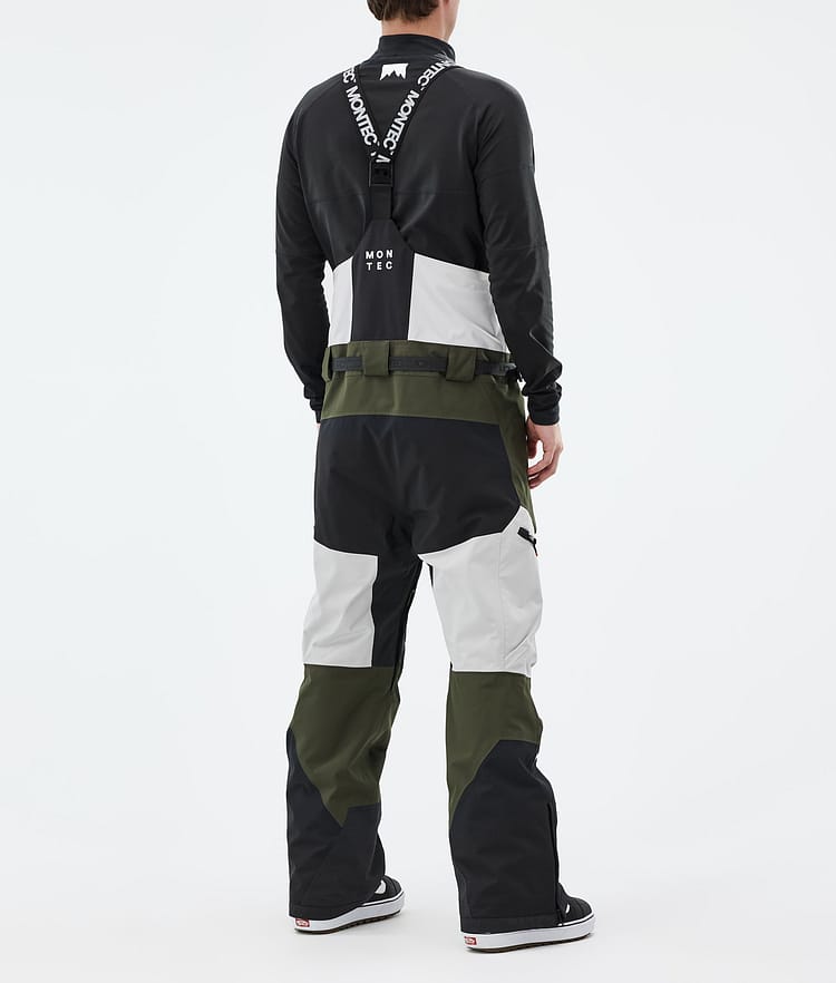 Dozer Snowboard Pants Men Light Grey/Black/Olive Green, Image 3 of 6