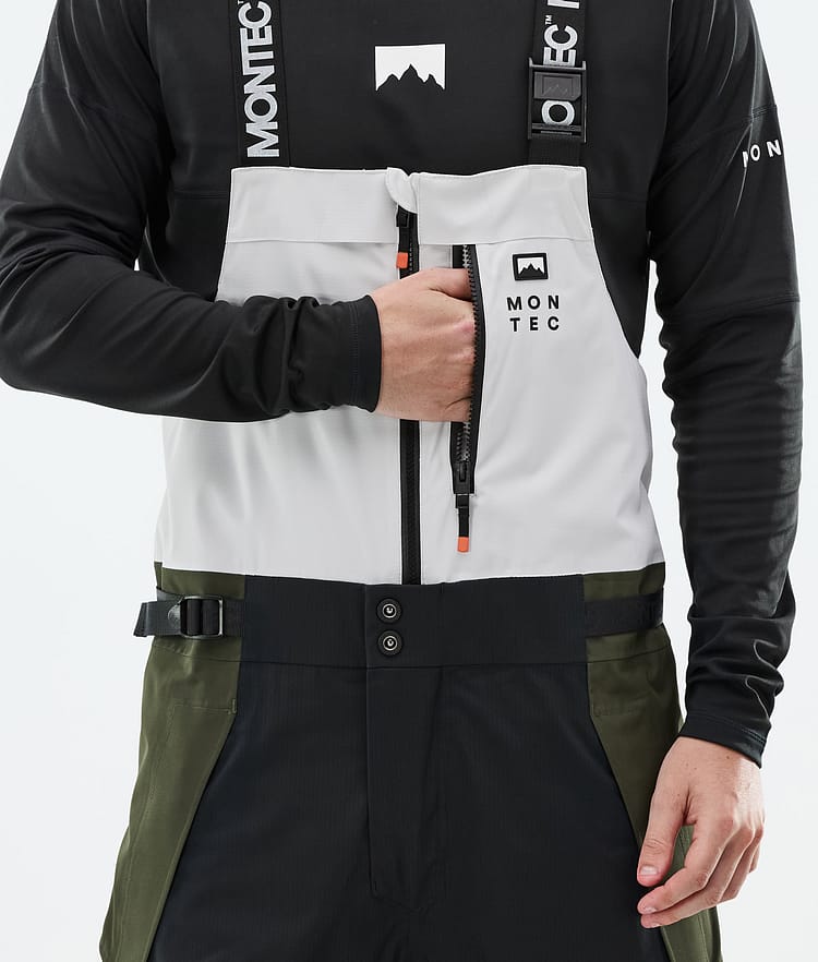 Dozer Ski Pants Men Light Grey/Black/Olive Green, Image 5 of 6