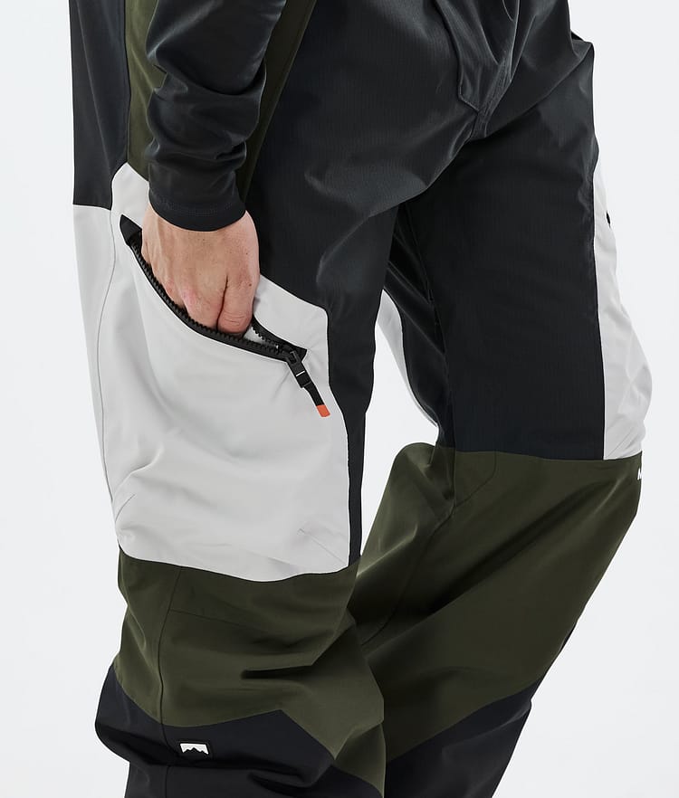 Dozer Ski Pants Men Light Grey/Black/Olive Green, Image 6 of 6