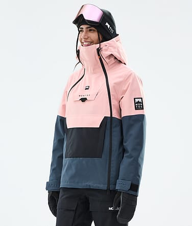 Doom W Snowboard Jacket Women Soft Pink/Black/Metal Blue