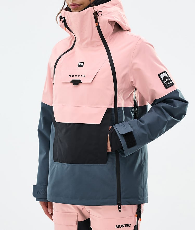 Doom W Ski Jacket Women Soft Pink/Black/Metal Blue, Image 8 of 11