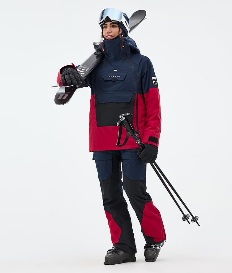 Doom W Ski Jacket Women Dark Blue/Black/Deep Red, Image 3 of 11