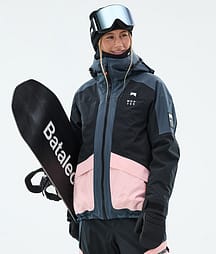 Montec Morpheus W 25 Giacca Snowboard Donna Metal Blue/Black/Soft Pink