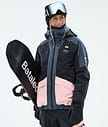 Morpheus W Snowboard Jacket Women Metal Blue/Black/Soft Pink