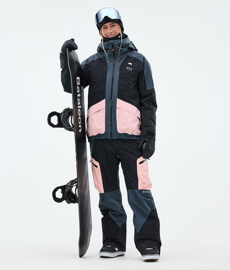 Morpheus W Snowboard Jacket Women Metal Blue/Black/Soft Pink, Image 3 of 10