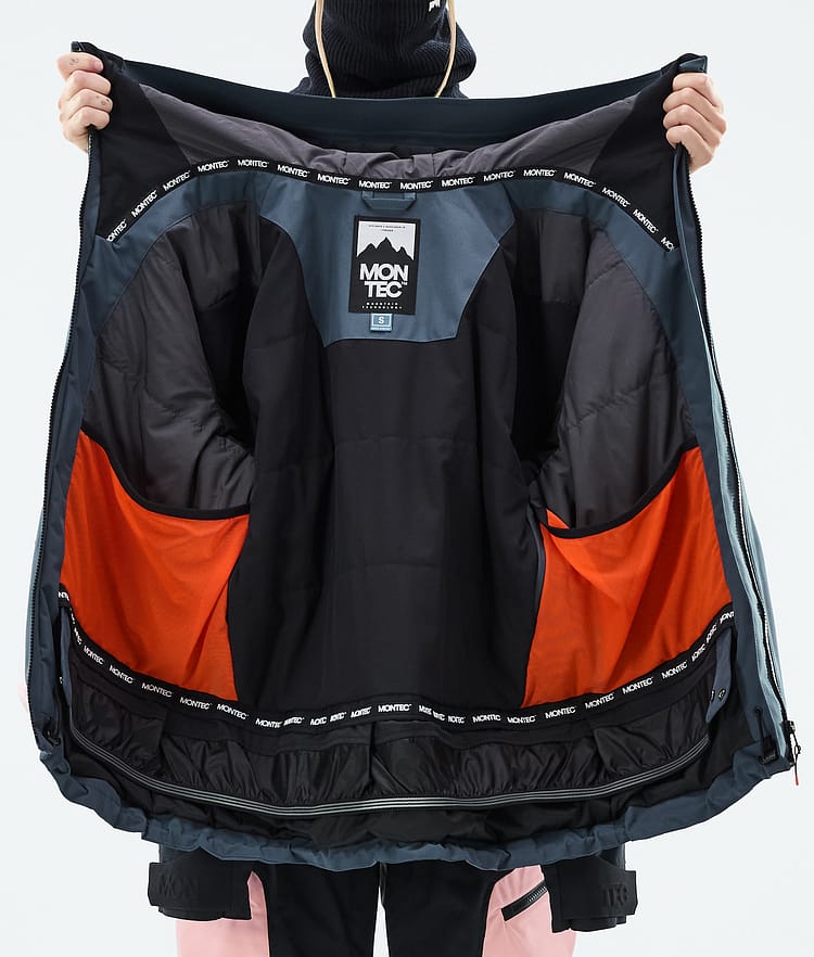 Morpheus W Snowboard Jacket Women Metal Blue/Black/Soft Pink, Image 10 of 10