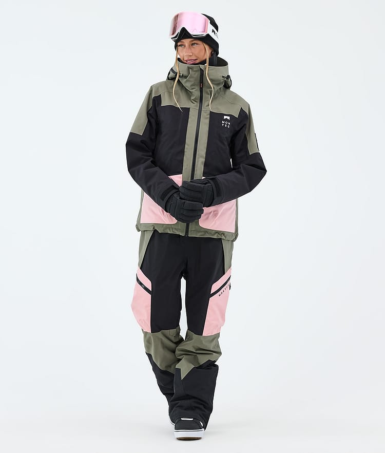 Morpheus W Snowboard Jacket Women Greenish/Black/Soft Pink, Image 2 of 9