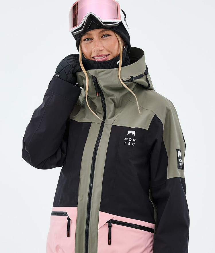Morpheus W Skijacke Damen Greenish/Black/Soft Pink, Image 4 of 9