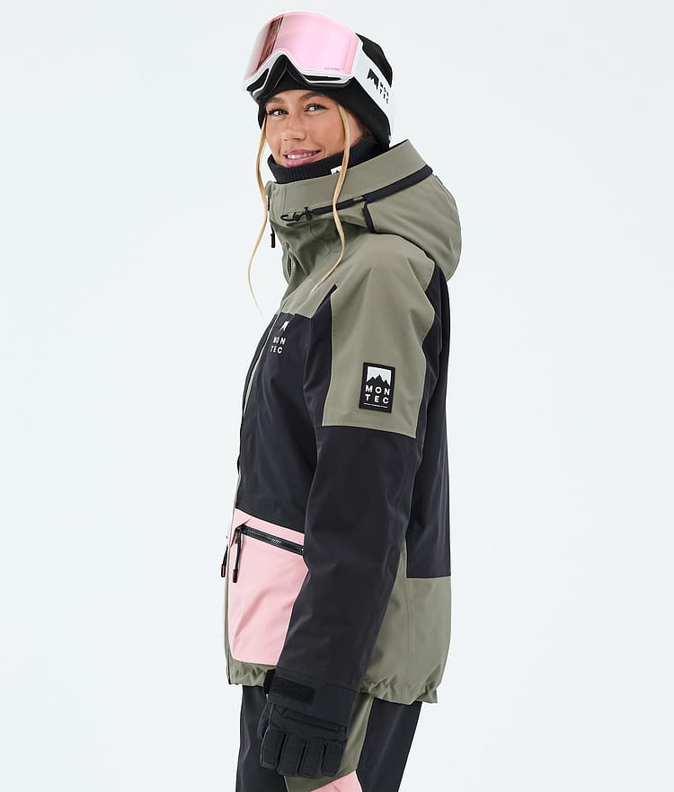 Morpheus W Snowboard Jacket Women Greenish/Black/Soft Pink, Image 5 of 9