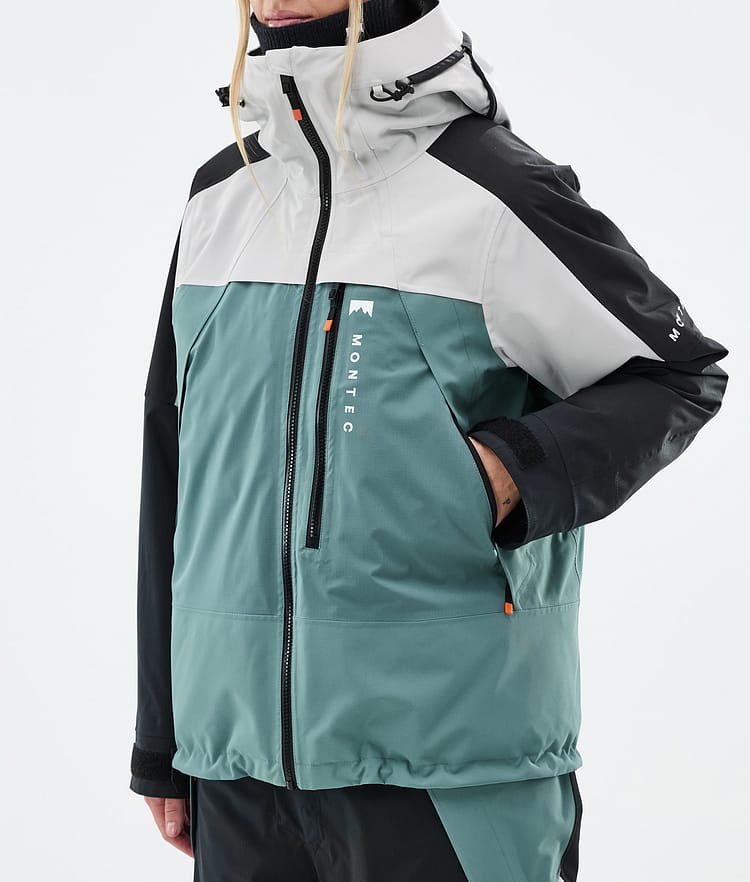 Oracle W Snowboard Jacket Women Light Grey/Black/Atlantic, Image 8 of 10
