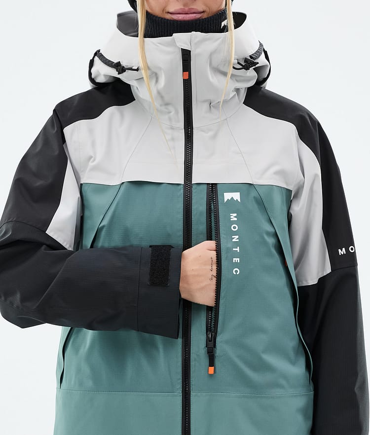 Oracle W Snowboard Jacket Women Light Grey/Black/Atlantic, Image 9 of 10