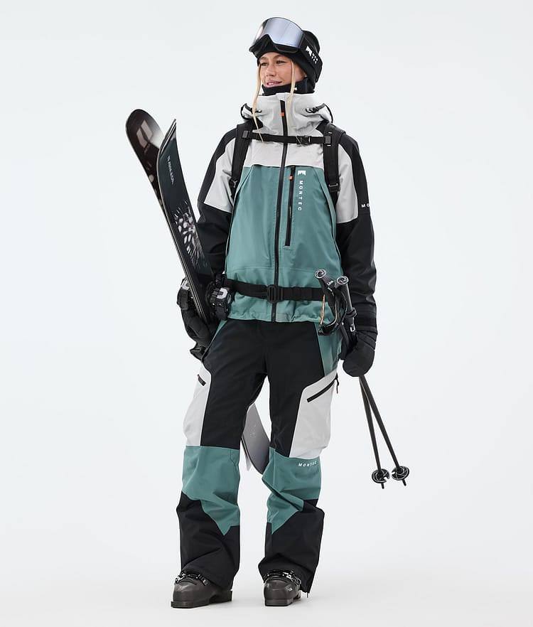 Dozer W Pantaloni Sci Donna Light Grey/Black/Atlantic, Immagine 2 di 7