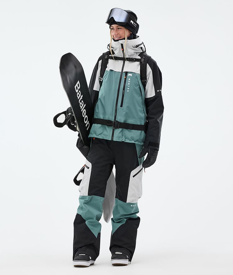 Dozer W Pantaloni Snowboard Donna Light Grey/Black/Atlantic, Immagine 2 di 7