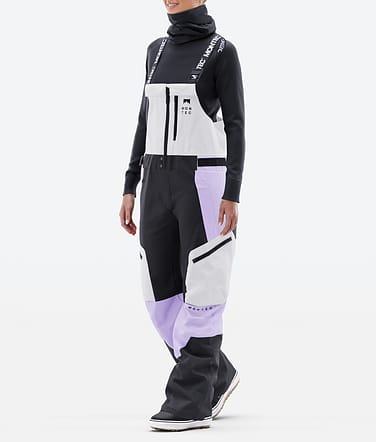 Dozer W Snowboard Pants Women Light Grey/Black/Faded Violet