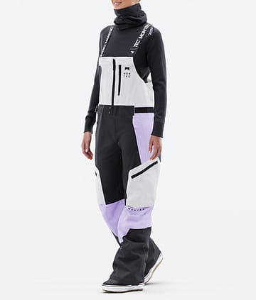 Dozer W Snowboard Pants Women Light Grey/Black/Faded Violet