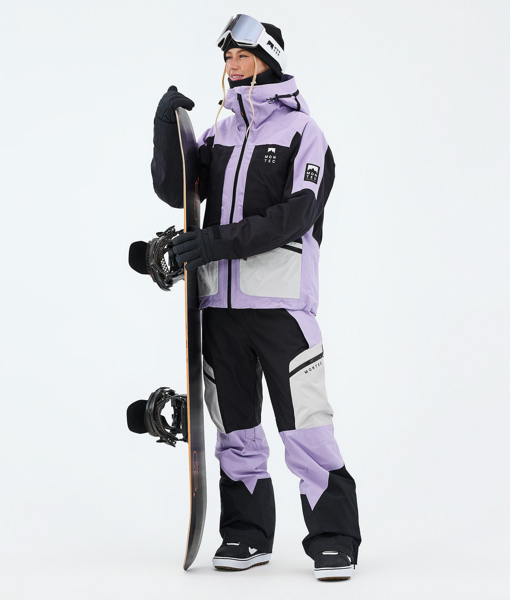 Montec Dozer W Snowboard Pants Women Light Grey/Black/Faded Violet