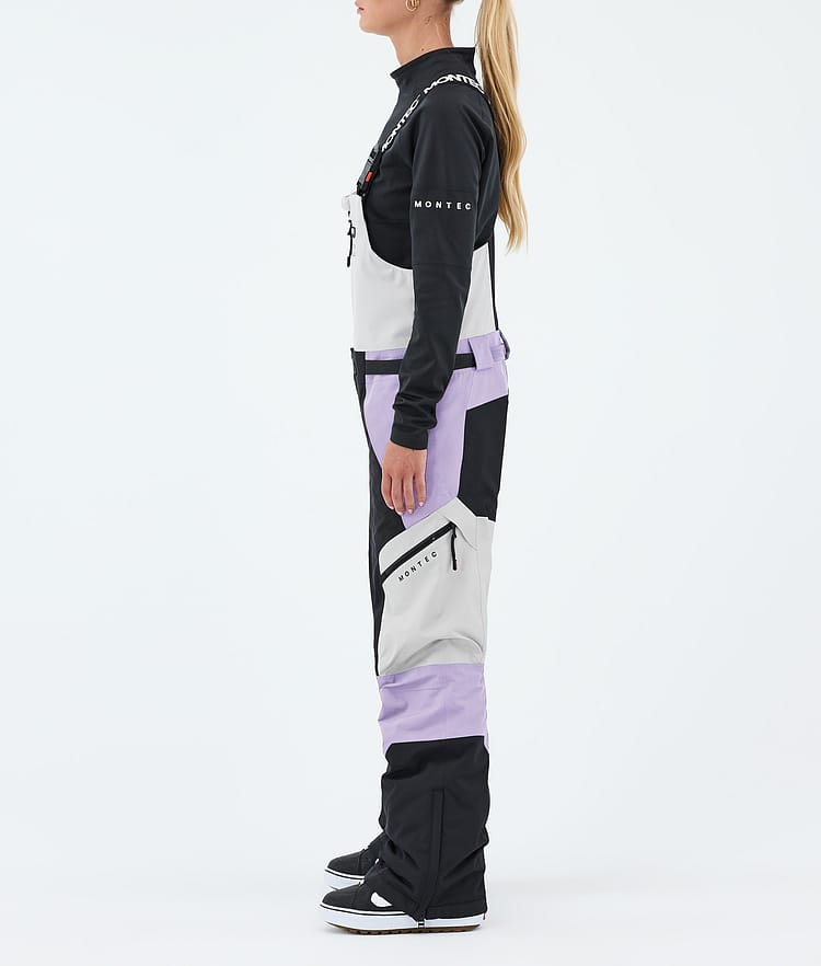 Dozer W Snowboardbukse Dame Light Grey/Black/Faded Violet, Image 3 of 7