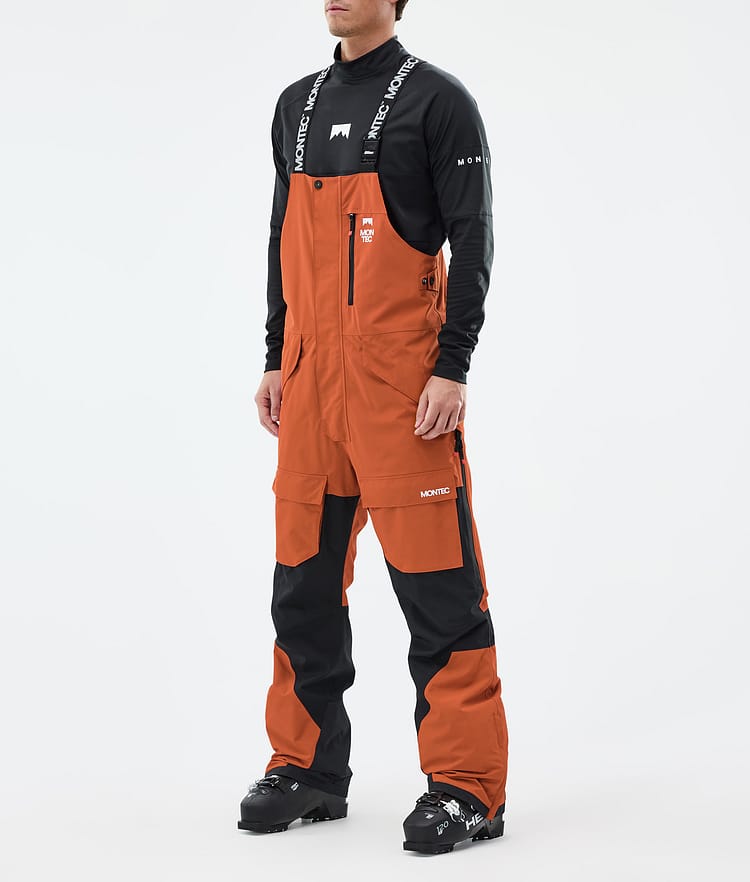 Fawk Ski Pants Men Burned Orange/Black, Image 1 of 6