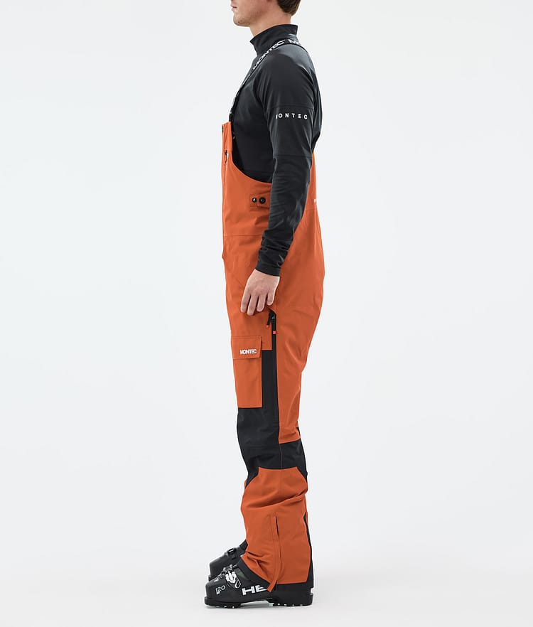 Fawk Ski Pants Men Burned Orange/Black, Image 2 of 6