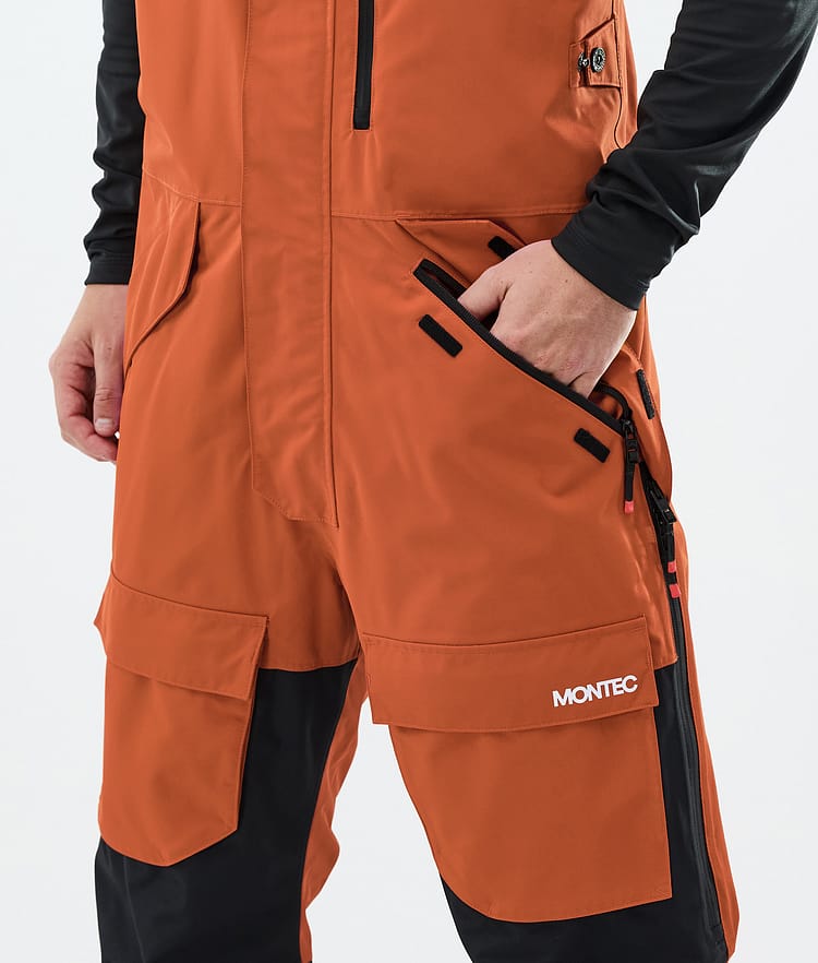 Fawk Ski Pants Men Burned Orange/Black, Image 4 of 6
