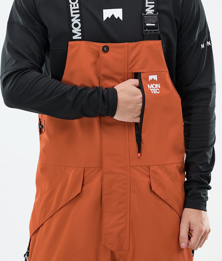 Fawk Ski Pants Men Burned Orange/Black, Image 5 of 6